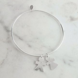 Pulsera brazalete Niño Niña plata personalizada