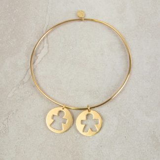 Pulsera brazalete medalla Niño Niña oro