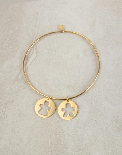 Pulsera brazalete medalla Niño Niña oro