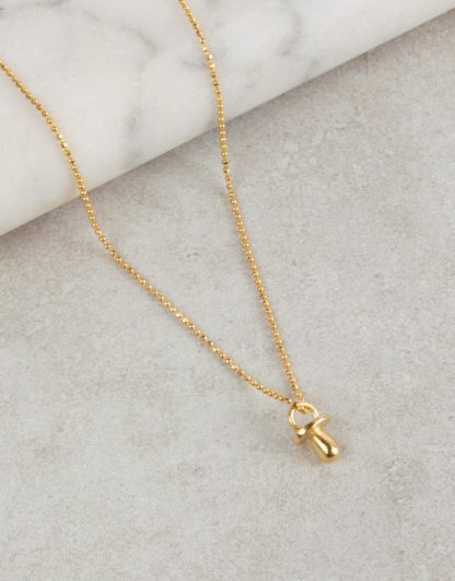 Collar chupete oro cadena personalizada