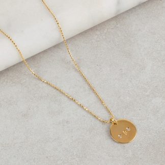 Collar medalla inicial oro cadena personalizada
