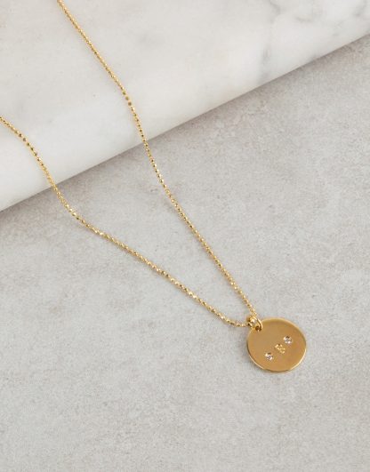 Collar medalla inicial oro cadena personalizada