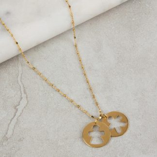 Collar medalla Niño Niña oro cadena personalizada