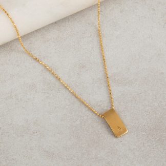 Collar palca vertical colgante oro cadena personalizada