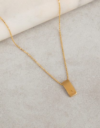 Collar palca vertical colgante oro cadena personalizada