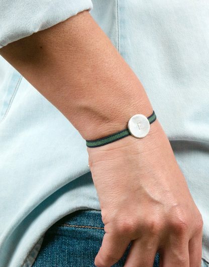 Pulsera personalizable Elástica medalla Grande y Mediana